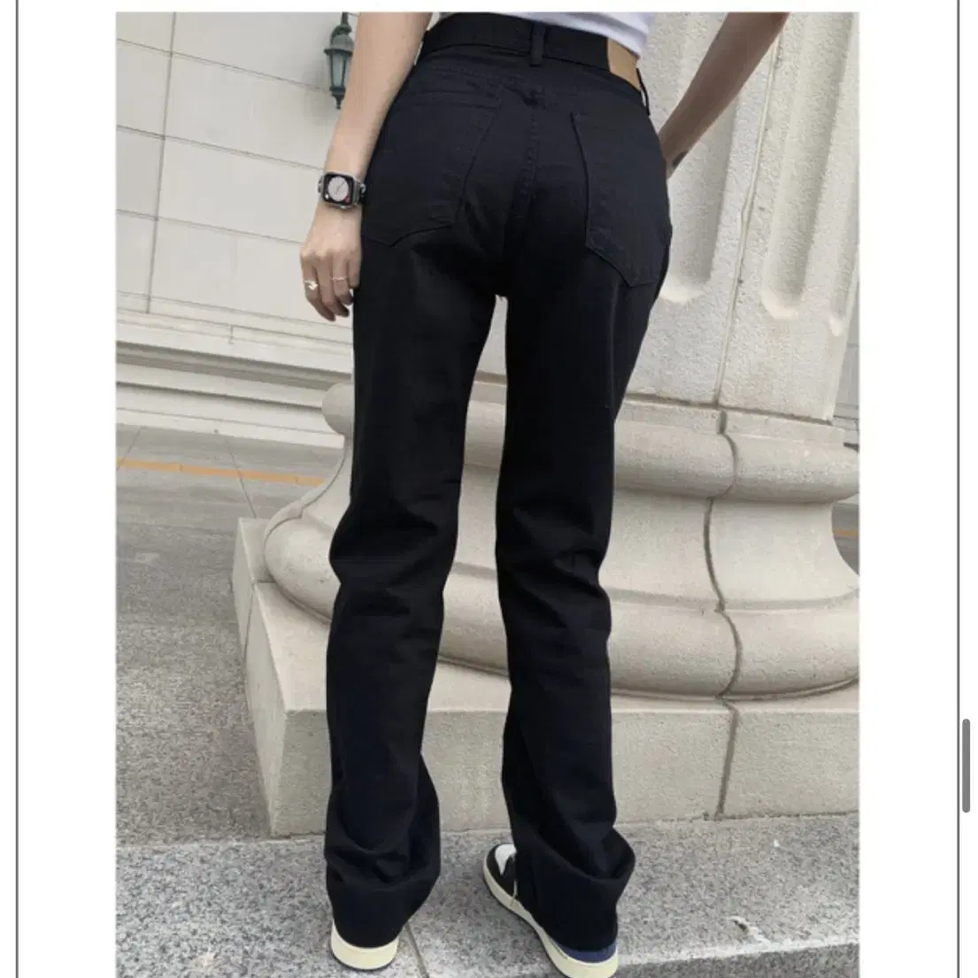 페일제이드 파인체리 팬츠 Black Cotton Wide PT