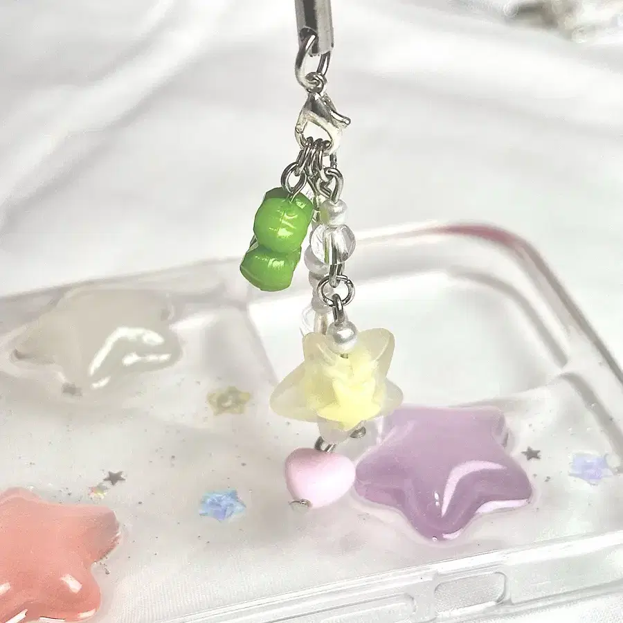 클로버 젤리 스타 키링 clover jelly star keyring