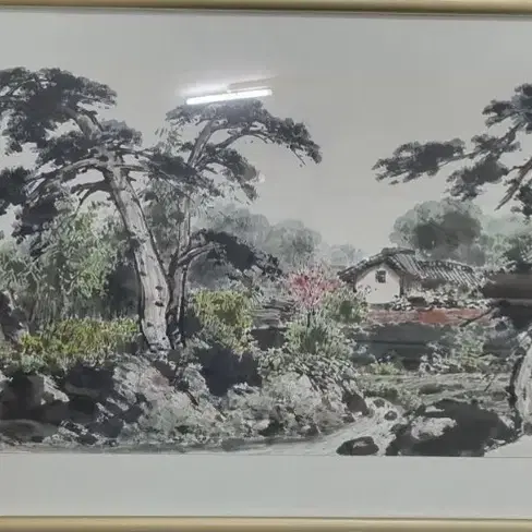 전정 박항환/진품/2006년작품/그림/현판산수화/액자/심사위원/국전작가