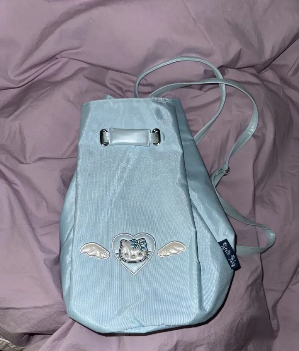 Rare Tem Vintage Hello Kitty Angel Backpack Baby Blue