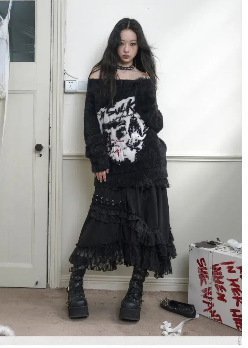 ShopCore Romantic Punk Layered Skirt