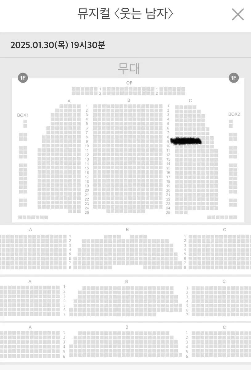 Doyoung Laughing Man 1F C Area 9 Row Curtain Call Dey 1/30