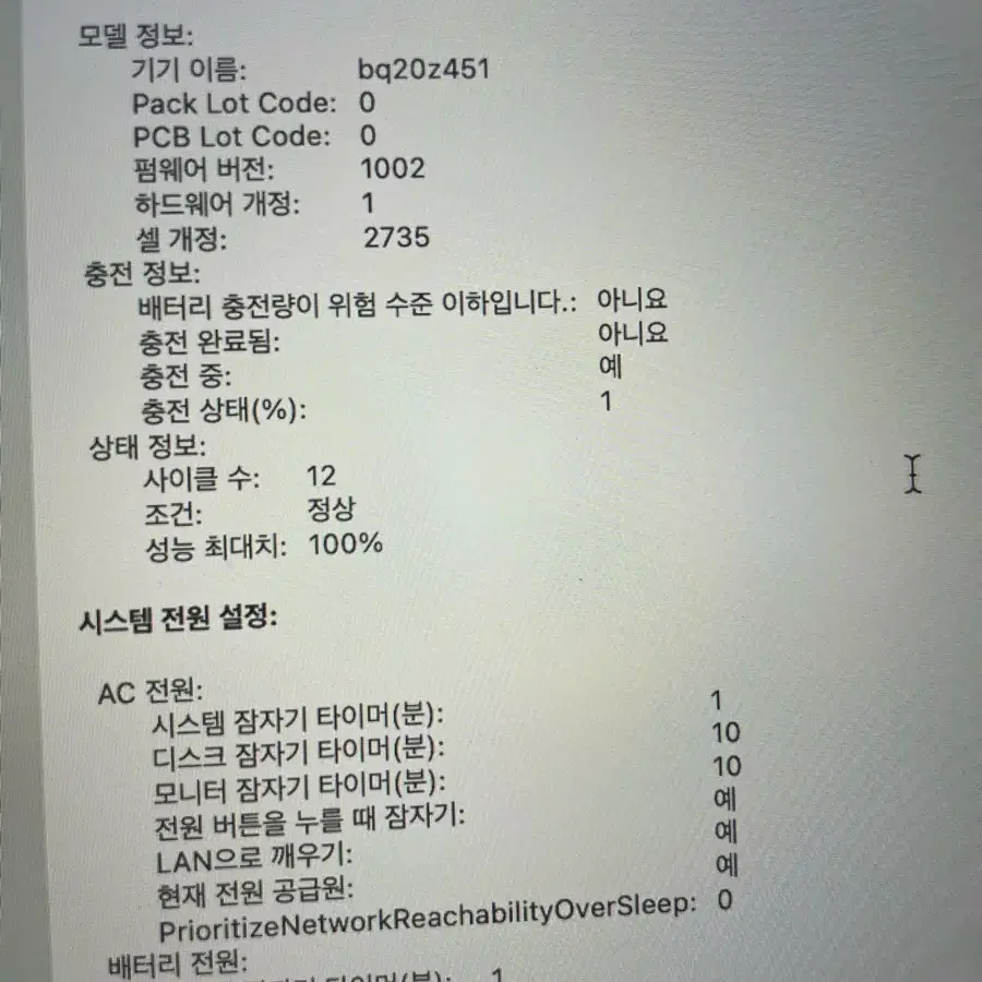 맥북에어 m1 13인치 기본형 256기가(12/100%)