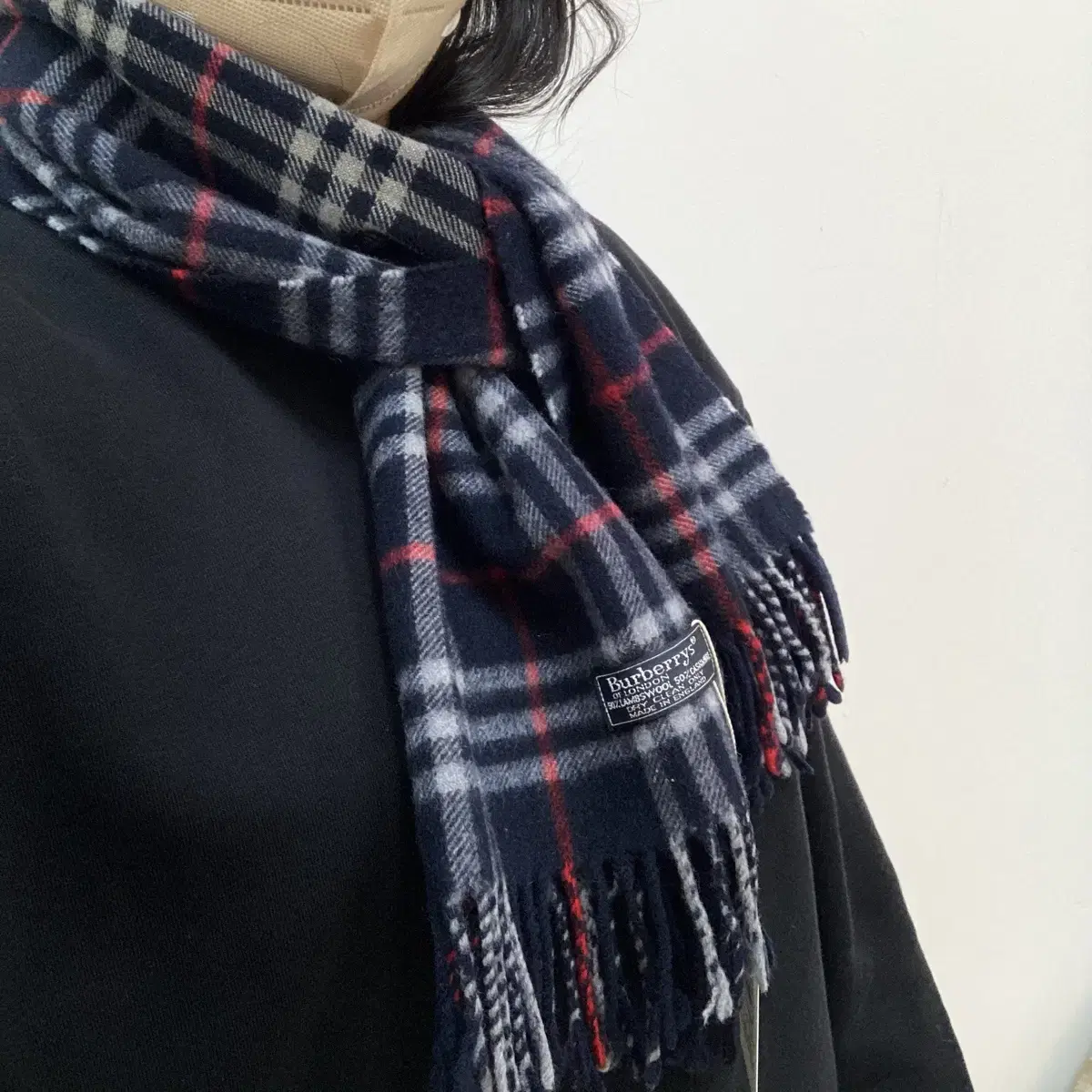 버버리 울 캐시미어 목도리/ 짧은 목도리 Burberry Wool Cas