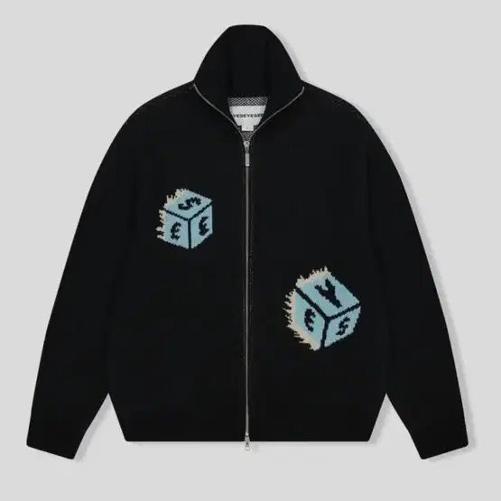 예스아이씨 Dice Full Zip-up Knit Cardigon