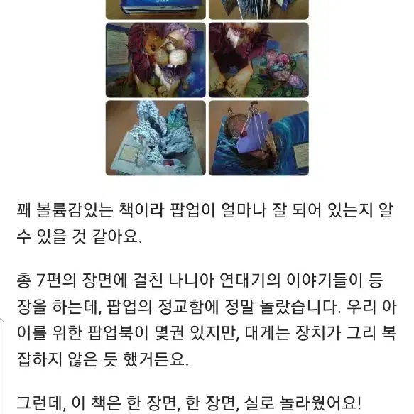 미국에서 구매 나니아연대기 팝업북 입체북