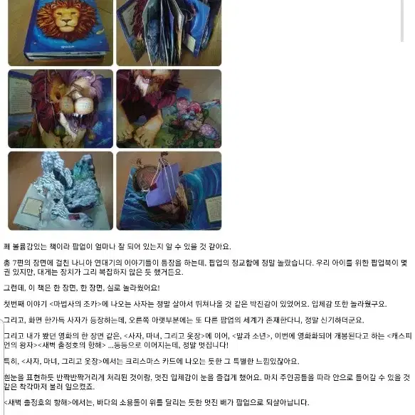 미국에서 구매 나니아연대기 팝업북 입체북