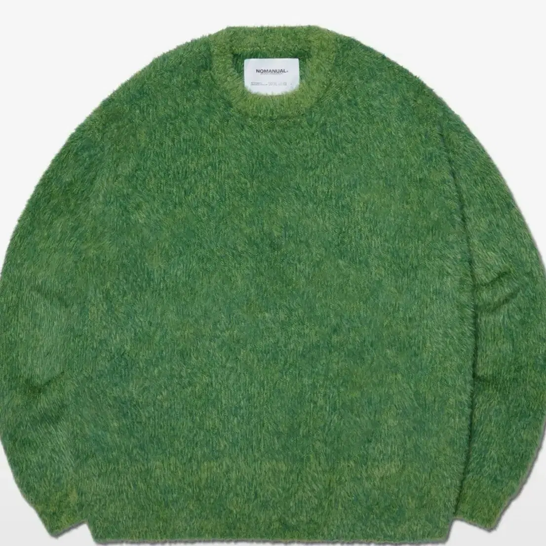 노메뉴얼 CROPPED HAIRY KNIT-GRASS GREEN[M]