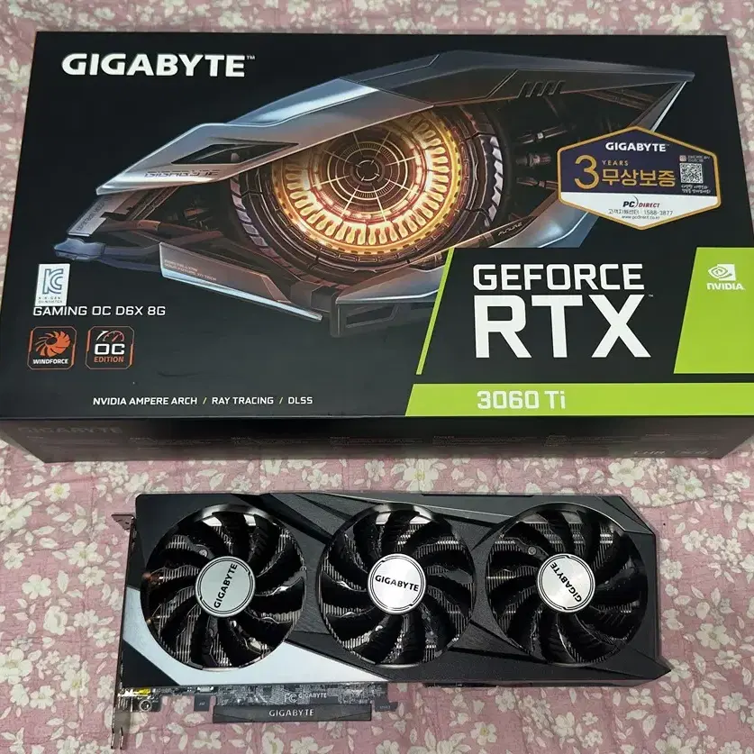 기가바이트 지포스3060TI gaming OC  D6X 8G 팝니다.