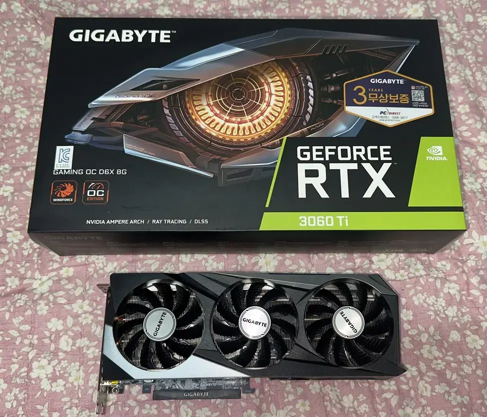 기가바이트 지포스3060TI gaming OC  D6X 8G 팝니다.