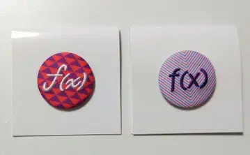 f(x) 자수 핀 배지 2개 세트 앰버 크리스탈