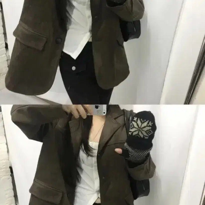 아워캐비넷 sofie fur suede jacket