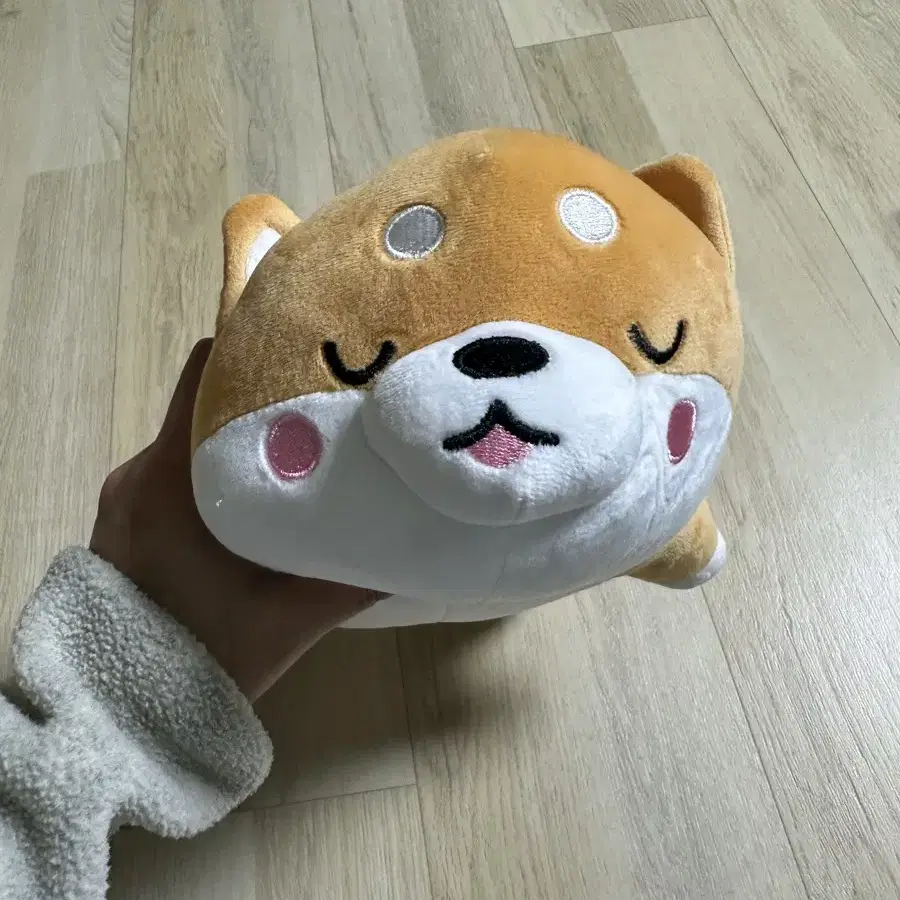 아트박스/케어베어 레인보우 퍼플곰 키링 인형 10cm