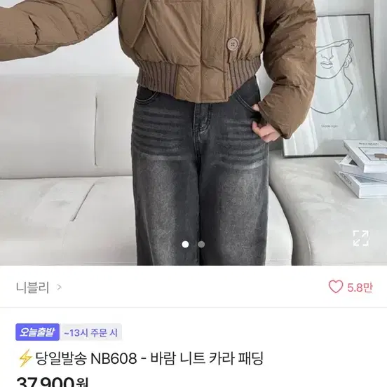 에이블리 니블리 바람 니트 카라패딩