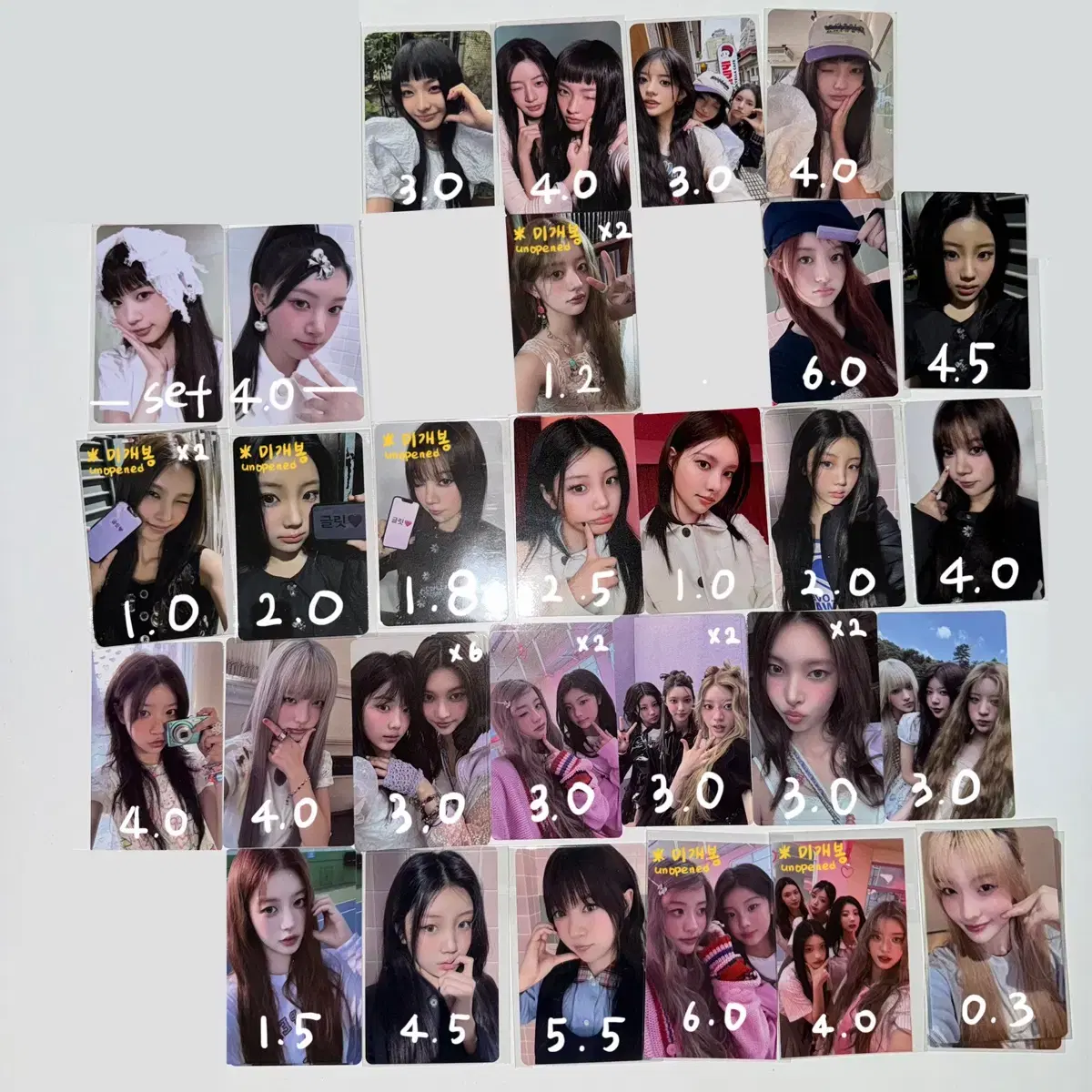 아일릿 포카 윤아 민주 모카 원희 이로하 미공포 키링 싸인 엽서