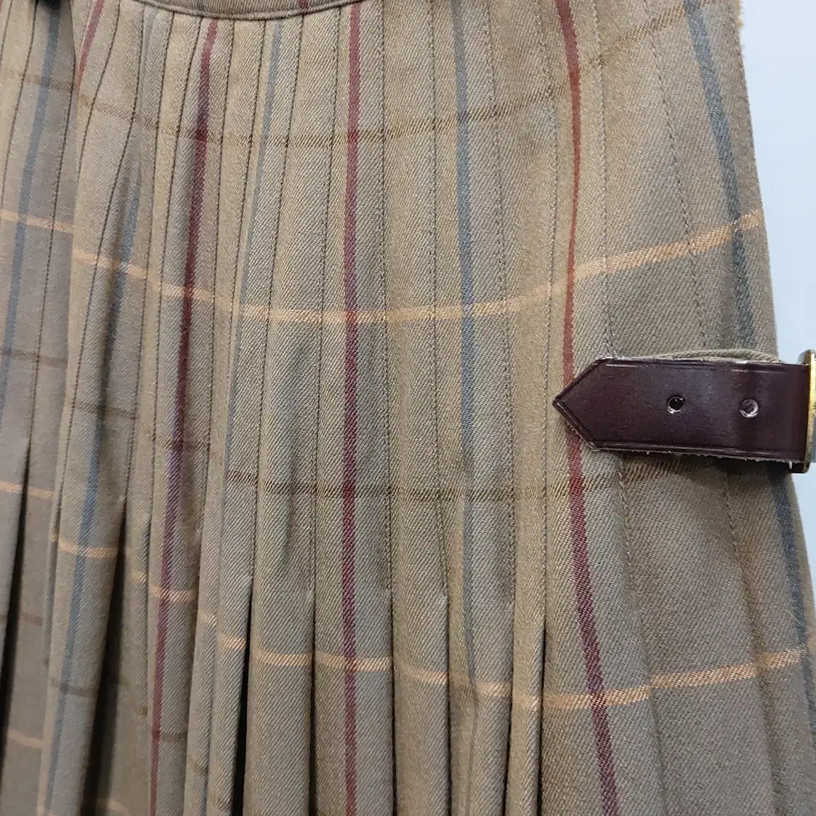 Burberry/버버리 24" 순모 빈티지 킬트/KILT 롱.