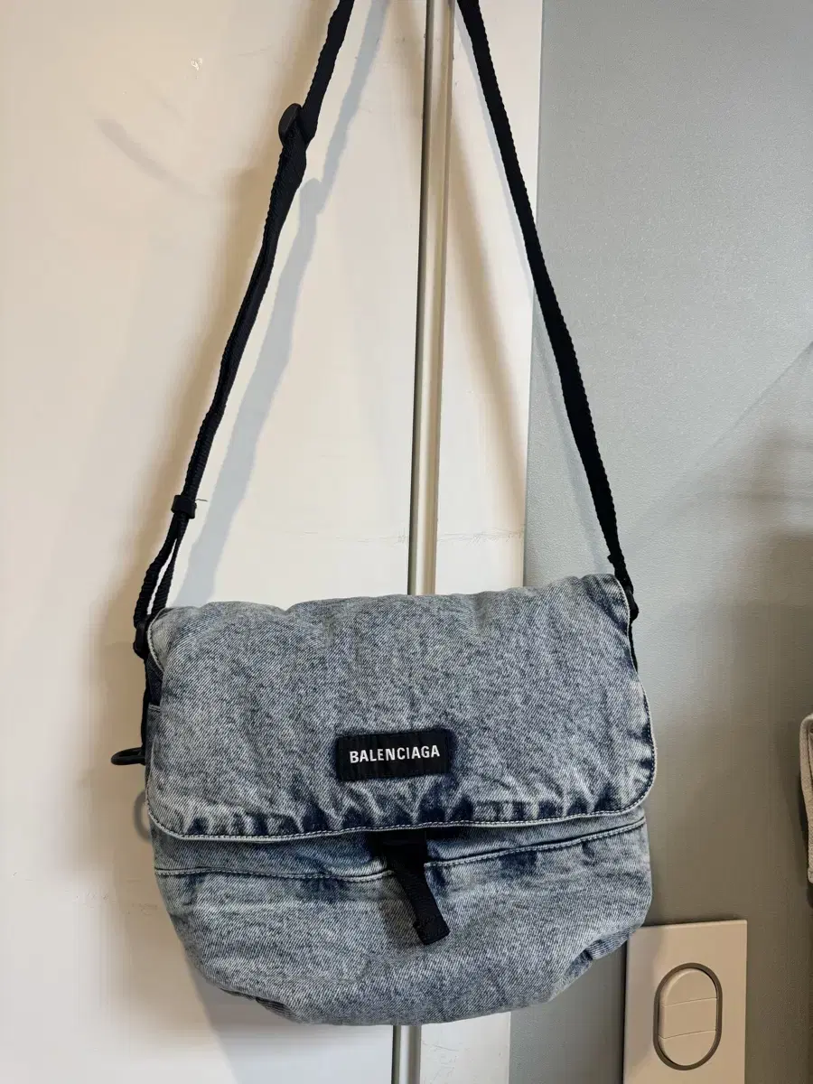Balenciaga Explorer Denim Messenger Bag