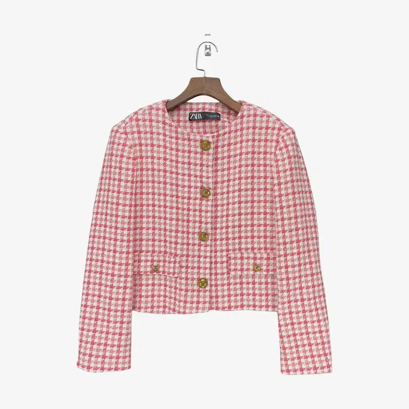 (L) Zara Check Cotton Blend Jacket MHA0340