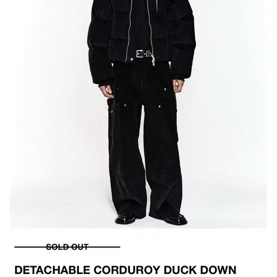 알렌느 코듀로이 패딩 DETACHABLE CORDUROY DUCK DOW