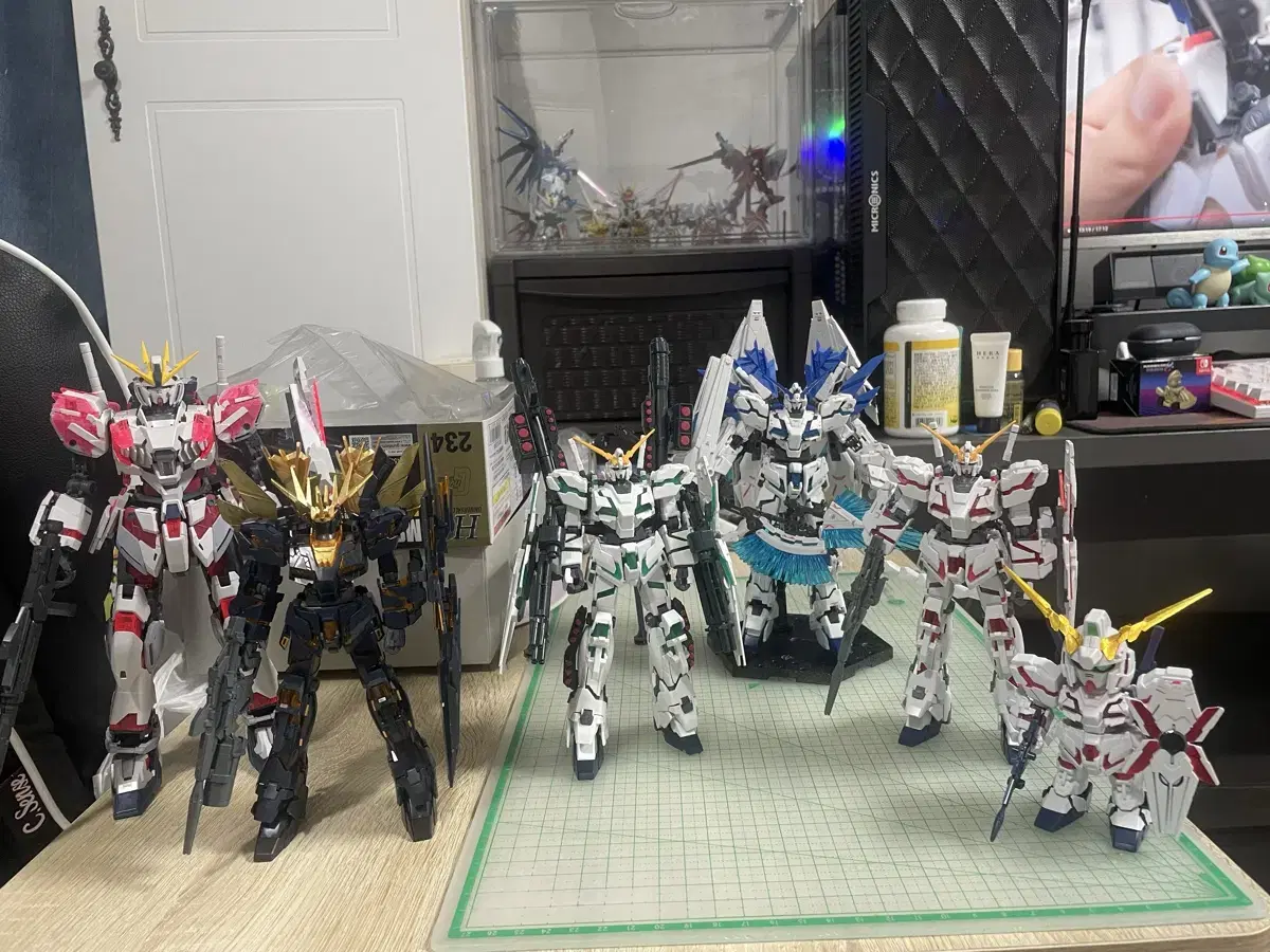 hg rg mg 유니콘 프라모델 가조립 6개 일괄 팜니다