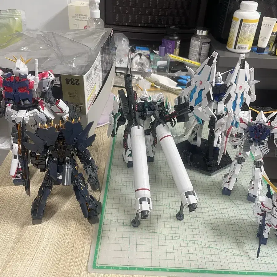 hg rg mg 유니콘 프라모델 가조립 6개 일괄 팜니다