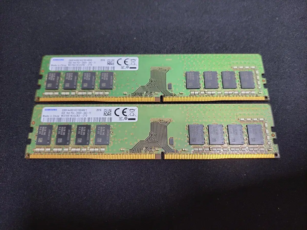 컴퓨터 램 삼성 DDR4 2666V 16GB(8GB 2개)