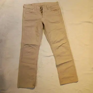 베이지 버튼 플라이 치노 팬츠 드라이본즈