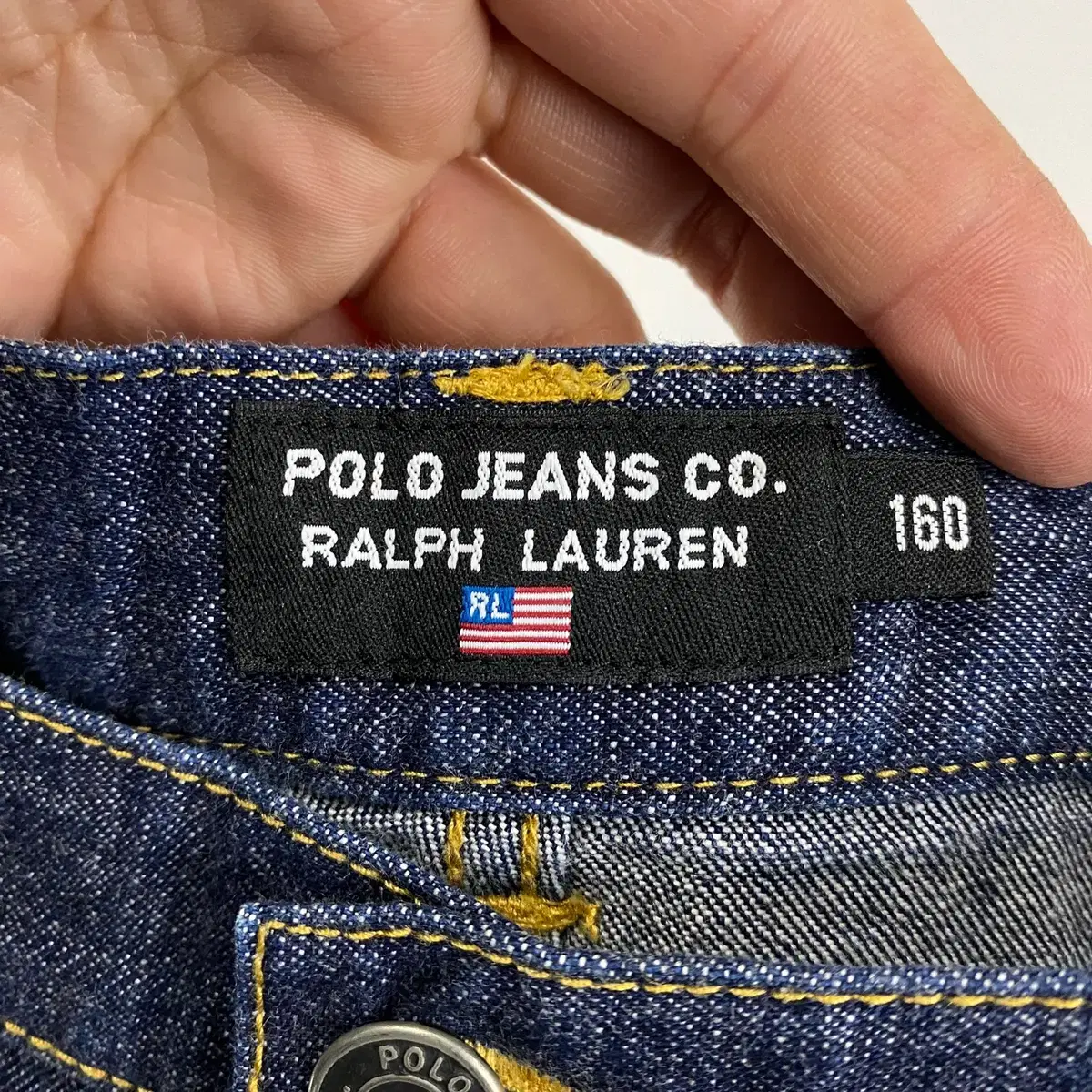 빈티지 POLO JEANS CO 더블니 워크 데님팬츠