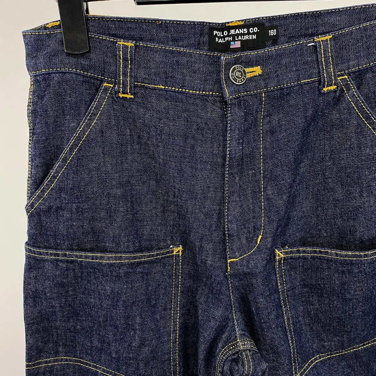 빈티지 POLO JEANS CO 더블니 워크 데님팬츠