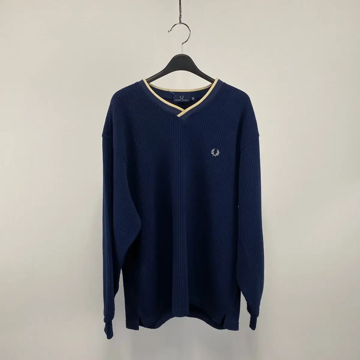 빈티지 FRED PERRY 브이넥 폴리 니트