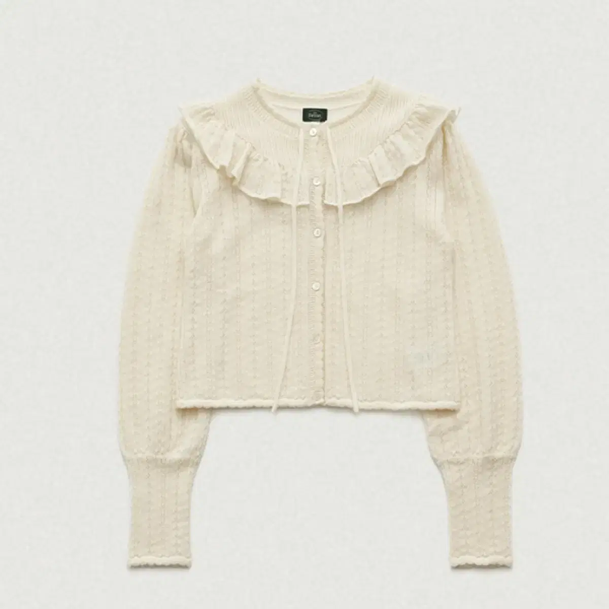 더바넷 피니 가디건 finni pointelle knit cardigan