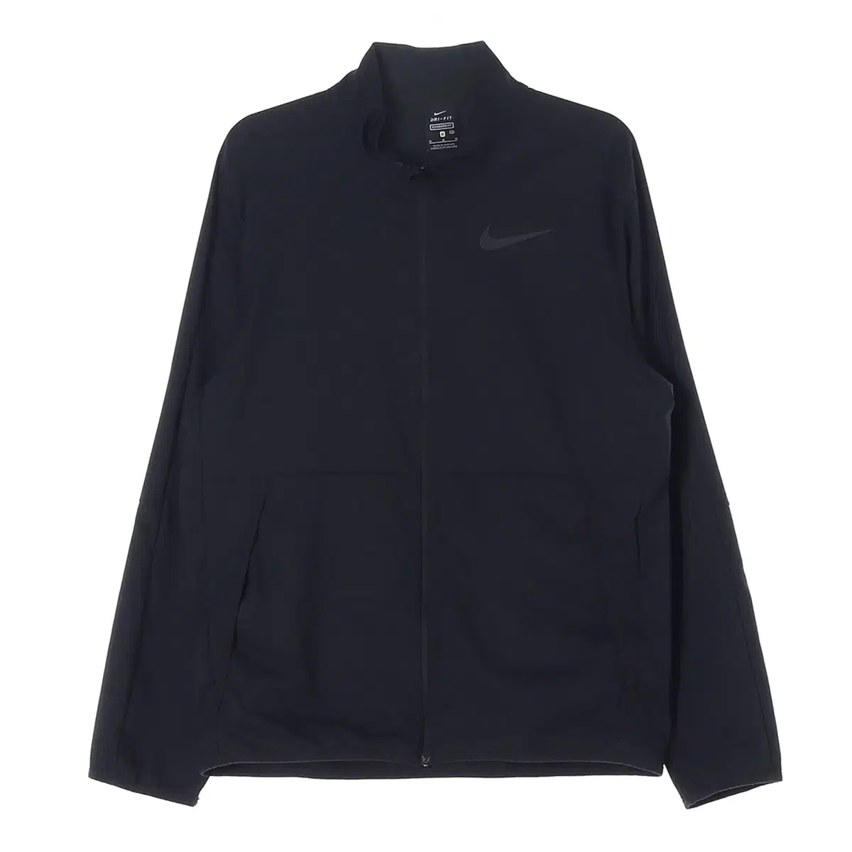 [M]Nike DryFit Standard Fit Black High-Neck Zip-up Jacket