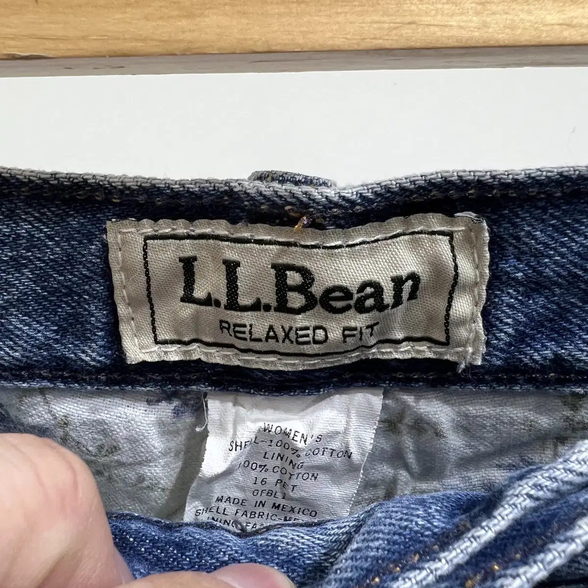 빈티지 l.l.bean 와이드 테이퍼드 데님 팬츠