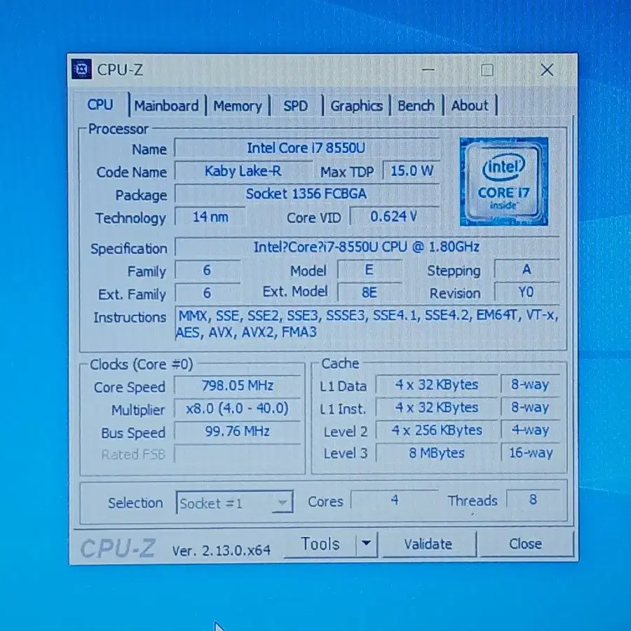 델 노트북,i7-8550u,8기가램,128 ssd,15.6 fhd lcd