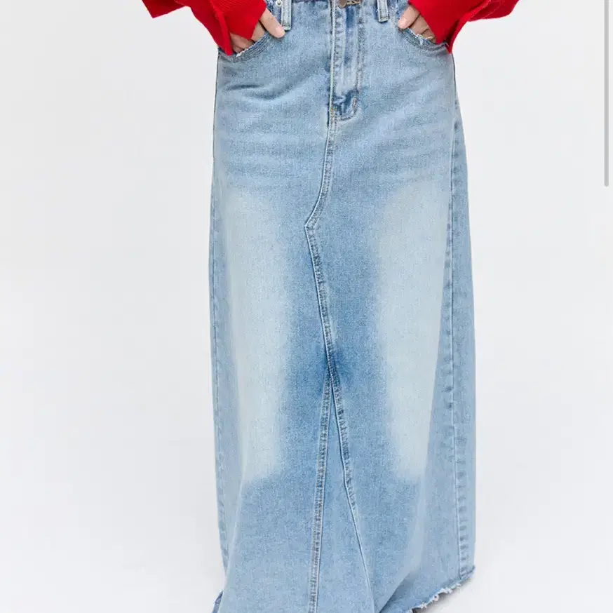 플리즈프로젝트 MAXI DENIM SKIRT스커트 MEDIUM BLUE