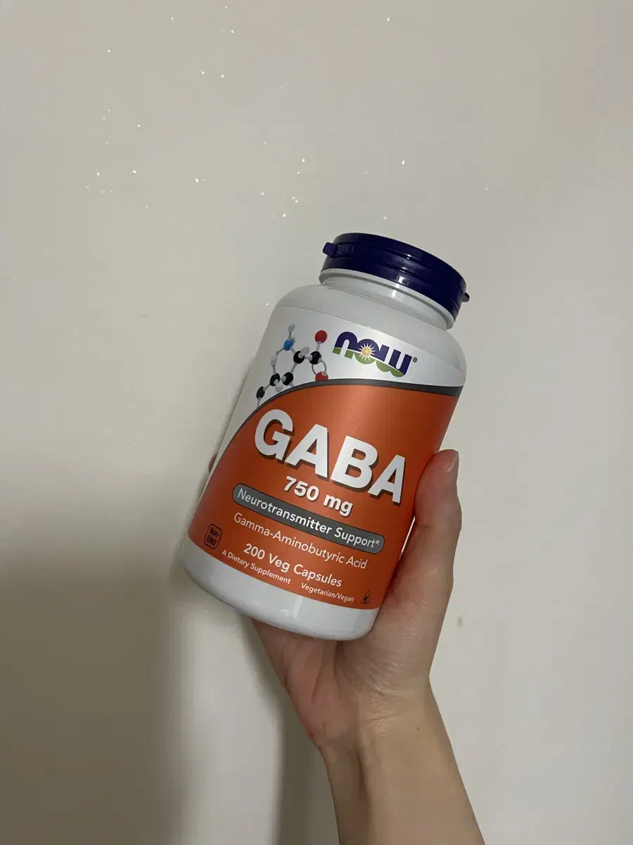 아이허브 나우푸드 GABA 가바 750mg 200캡 스트레스 불면증 영양