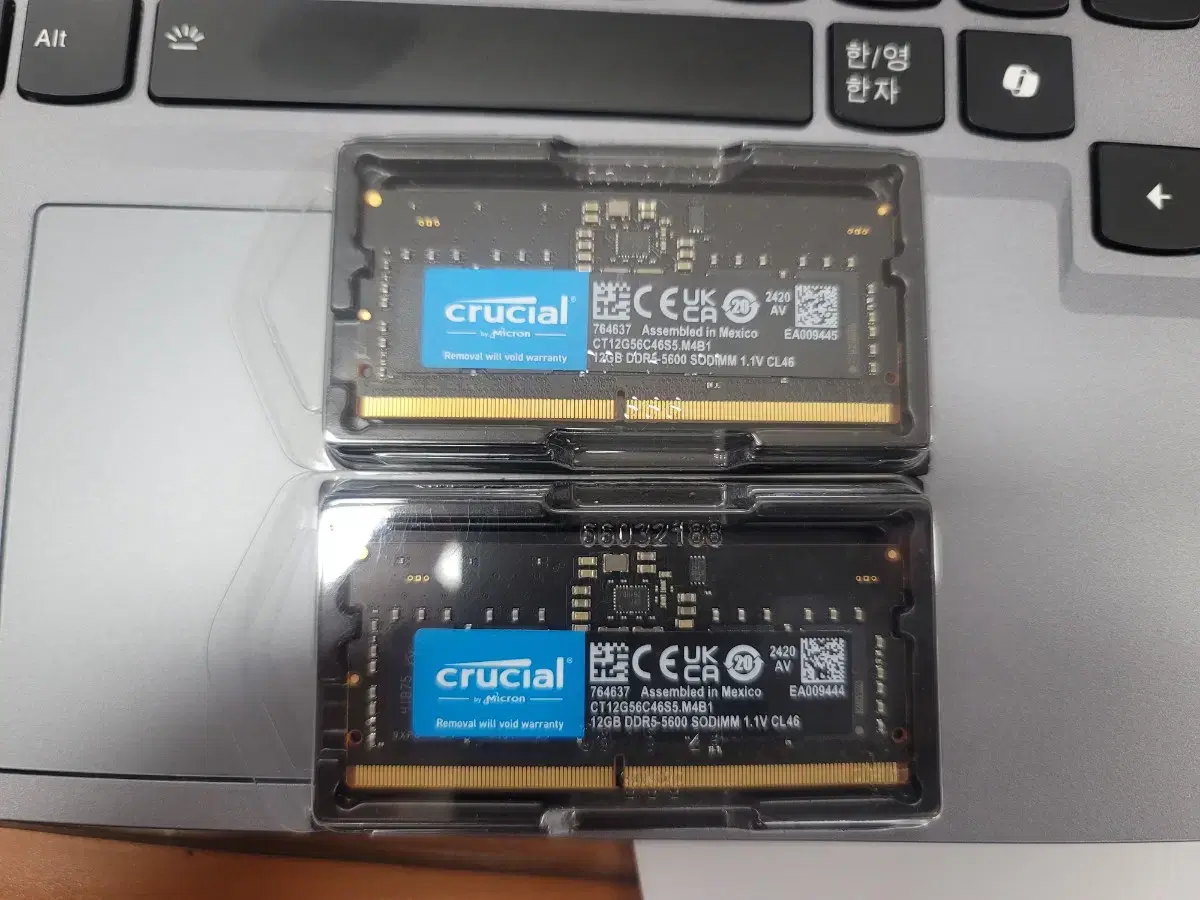 마이크론 놋북용 램 DDR5 5600 24GB(12 x 2)