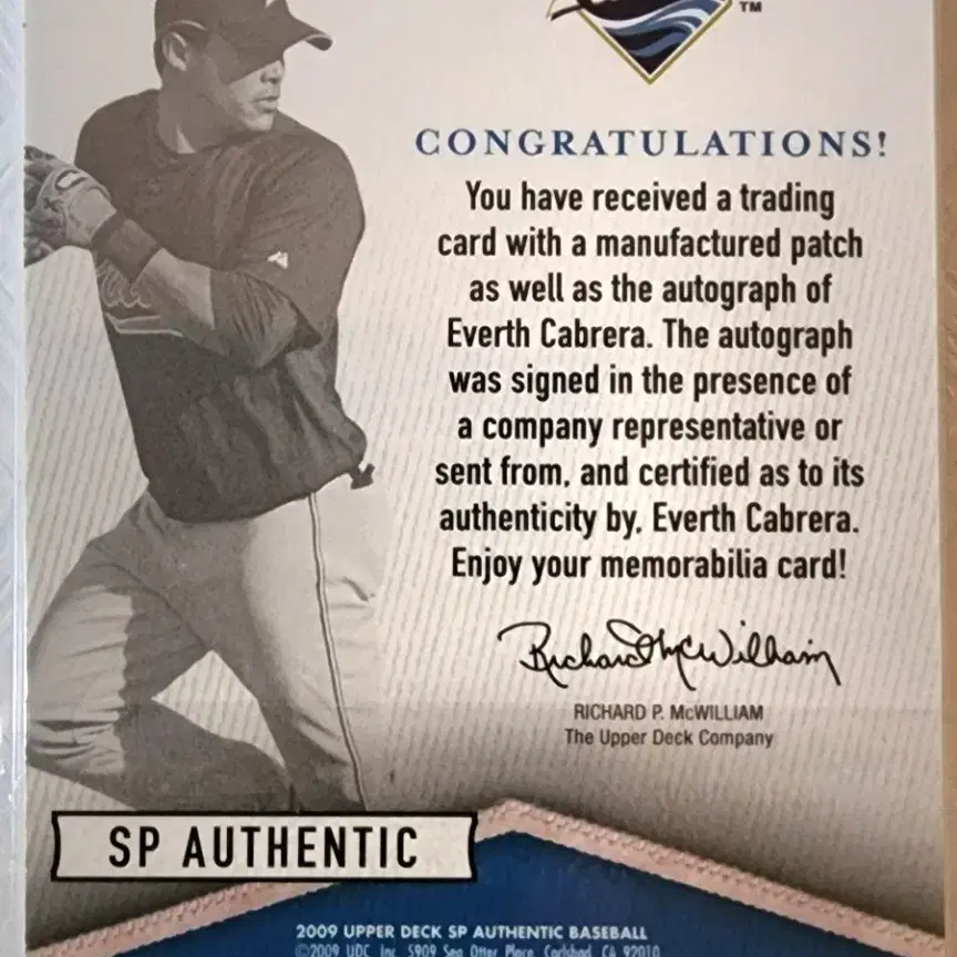 Everth Cabrera autographed baseball card