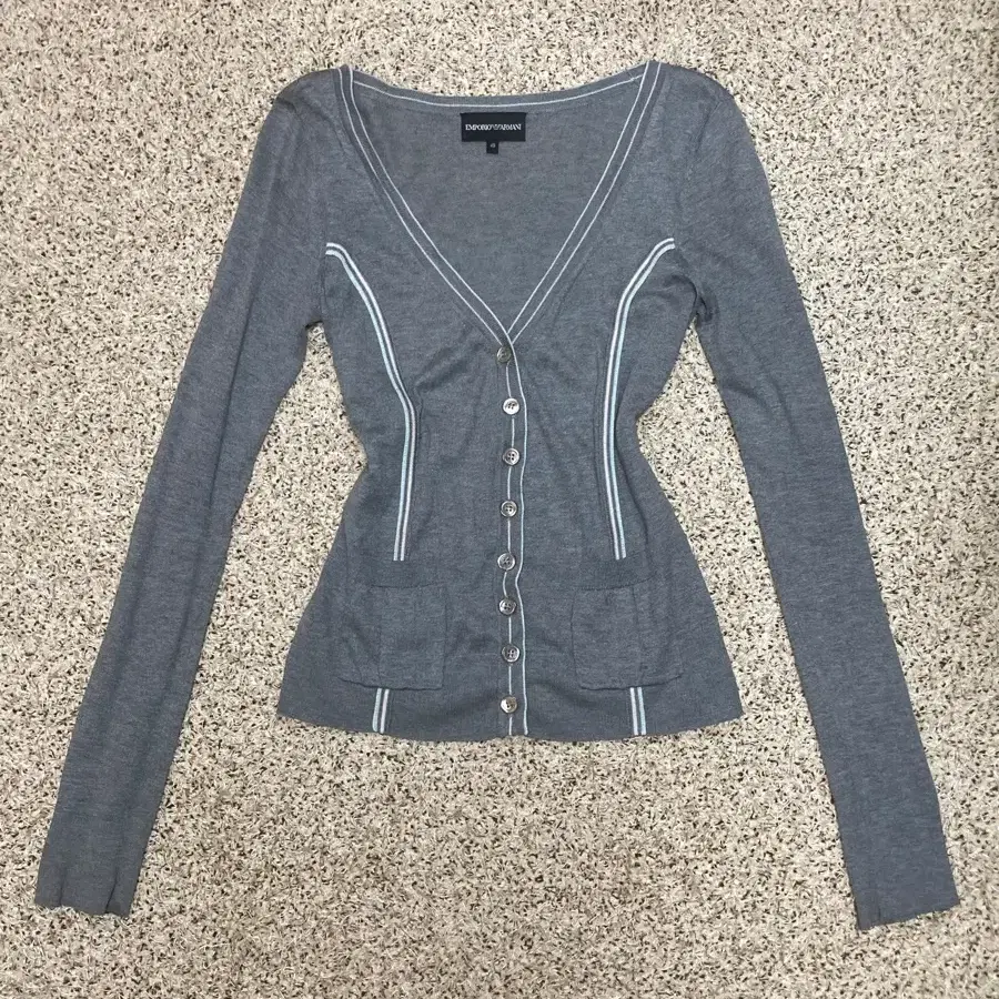 Emporio Armani Grey Line Cardigan