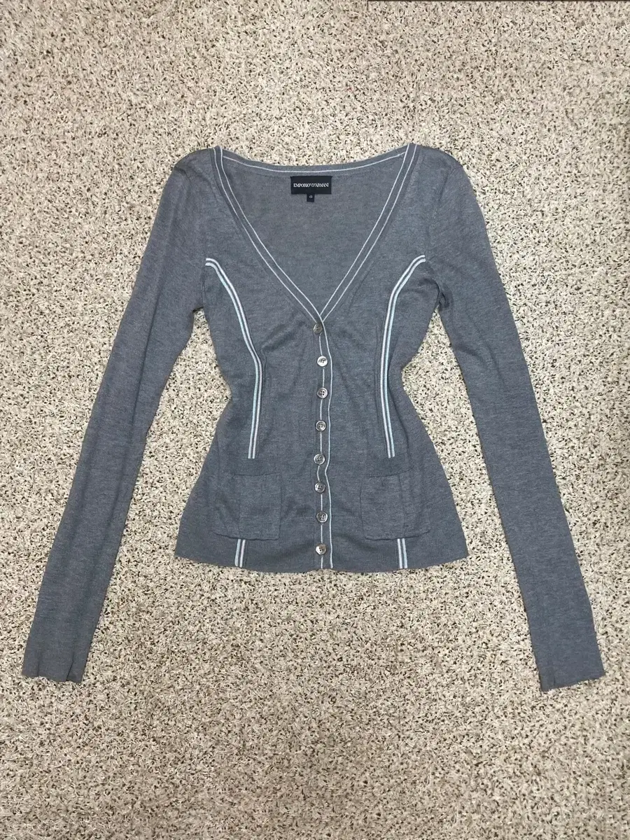 Emporio Armani Grey Line Cardigan