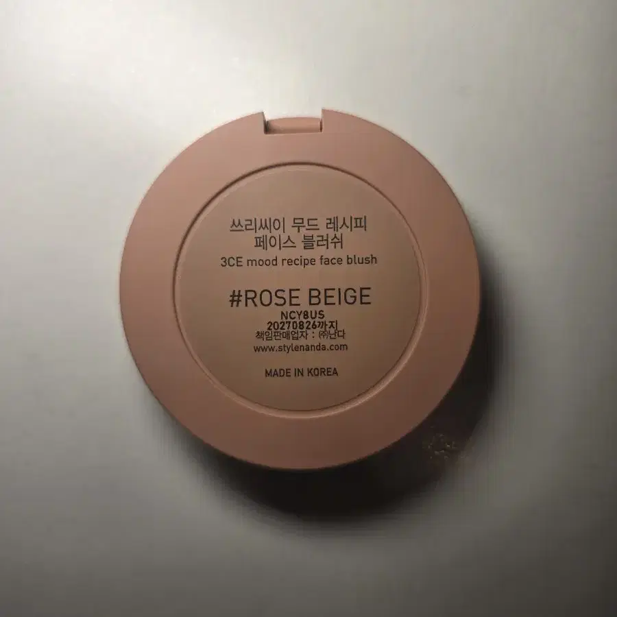 3CE 쓰리씨이 무드 레시피 페이스 블러쉬 rose beige