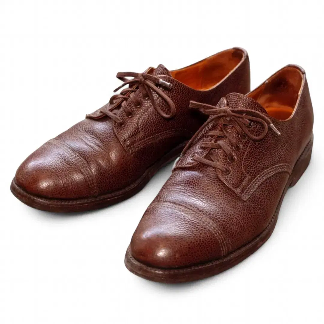 드레익스 pebble grain cap toe Oxford shoes