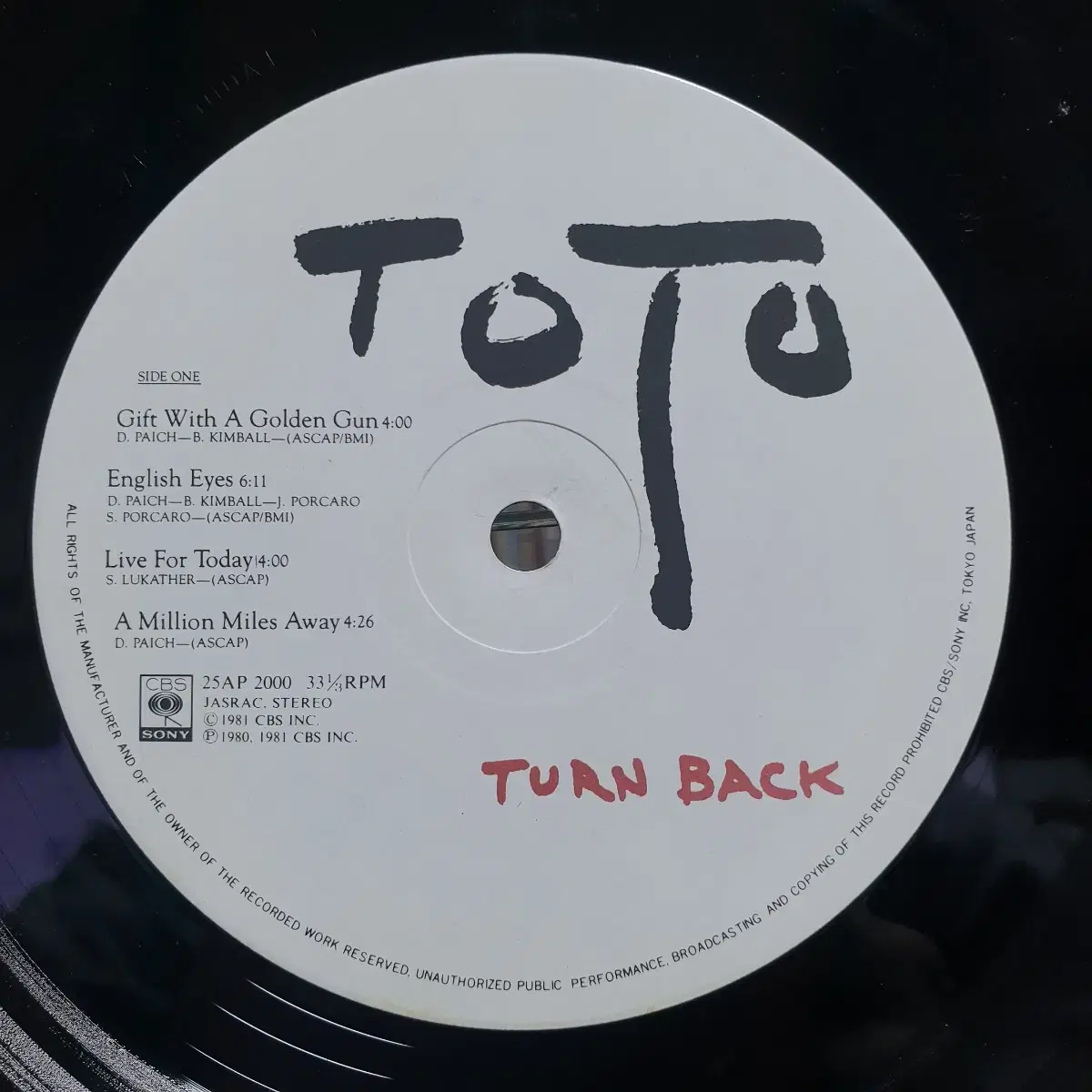 (LP) Toto - Turn Back