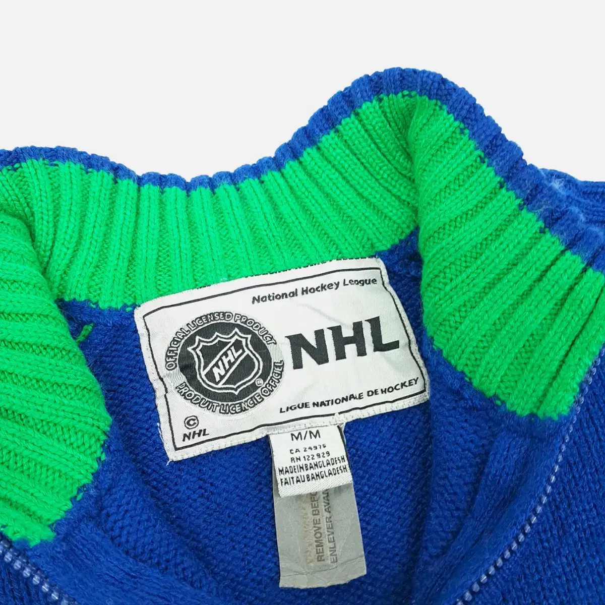 (CS585)M NHL 밴쿠버 커넉스 하프집업 니트 스웨터knit