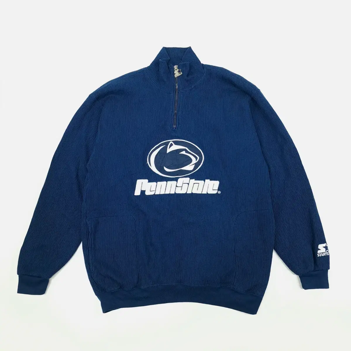 (CS587)L 스타터 Penn State 하프집업 니트 스웨터knit