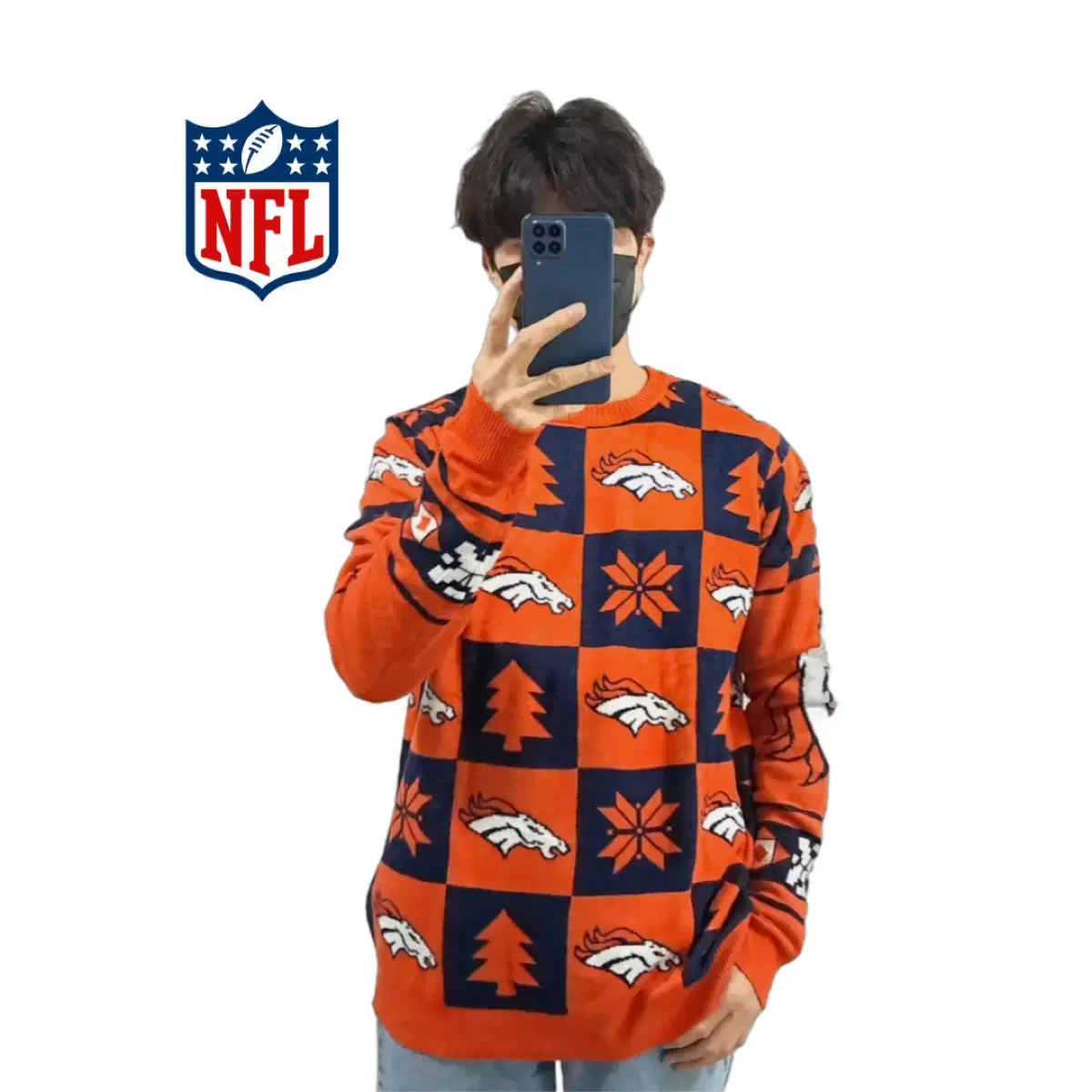 (CS592)XL NFL Denver Broncos 니트 스웨터knit