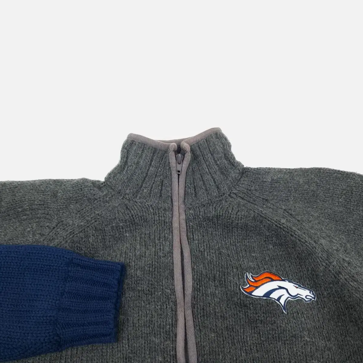 (CS594)L NFL Denver Broncos 집업 니트 스웨터kni