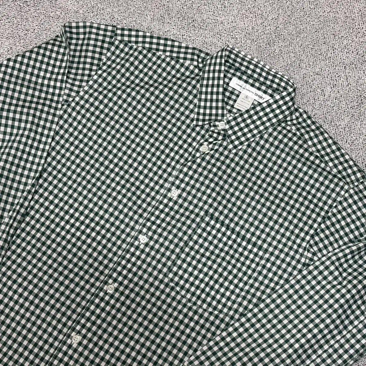 L)Comme des Garcons SHIRT 포레버 깅엄 체크 셔츠