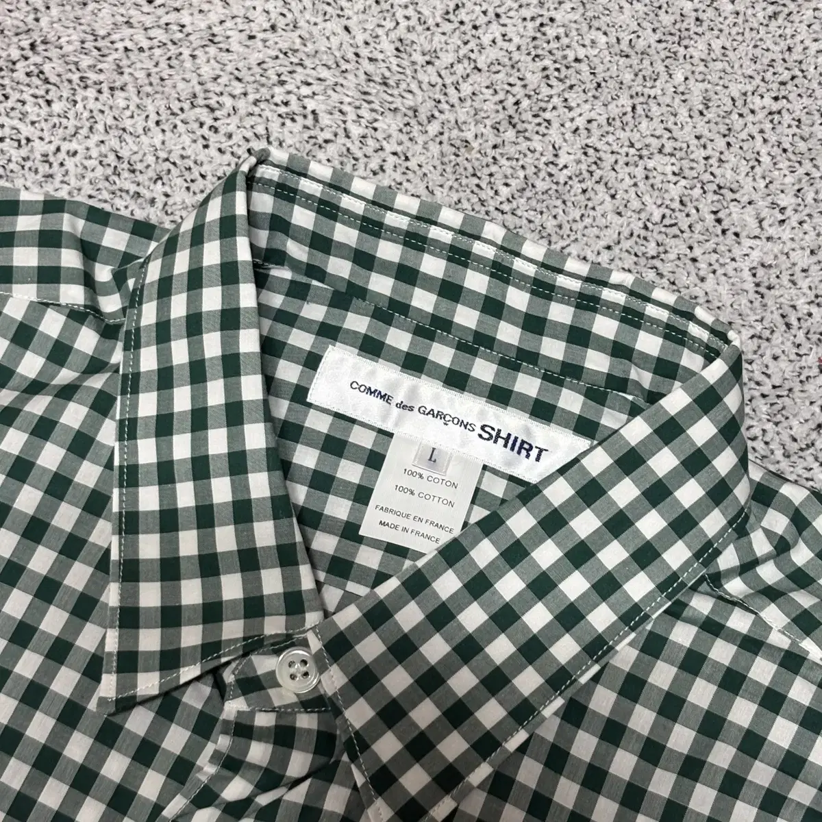 L)Comme des Garcons SHIRT 포레버 깅엄 체크 셔츠