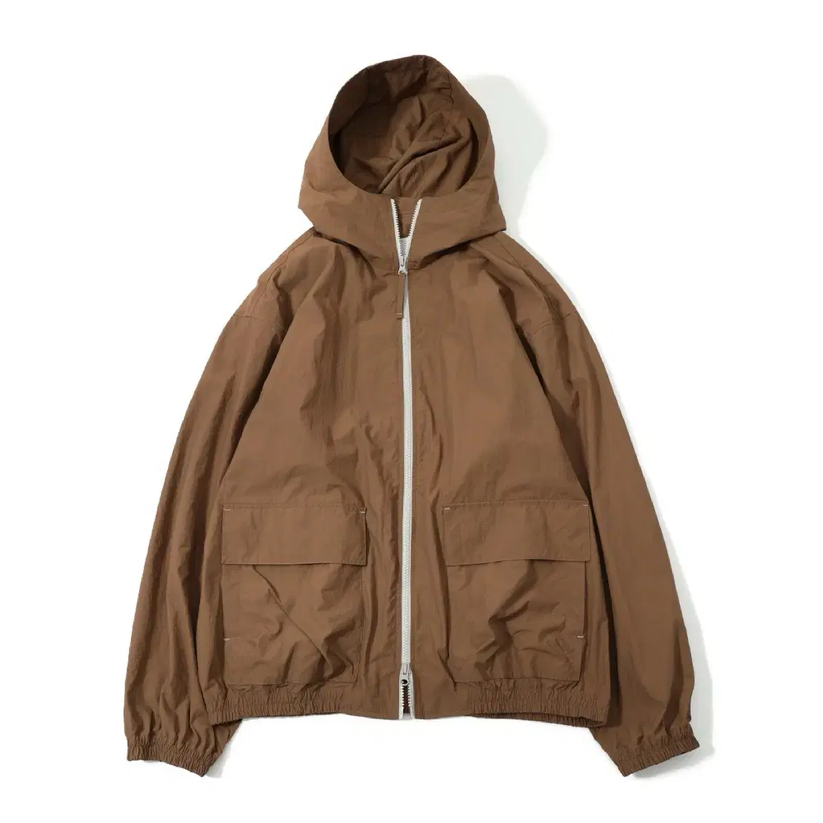 Hollisun Breeze Nylon Hooded Zip-up Jacket Tan